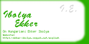 ibolya ekker business card